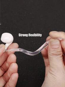 8pcs Bluetooth Earphone Ear Hooks, Sports Anti-Lost Ear Hooks, Transparent Anti-Lost Ear Hooks, Non-Slip Silicone Material, Compatible With Apple Pro Bluetooth Earphones - Multicolor - View 4