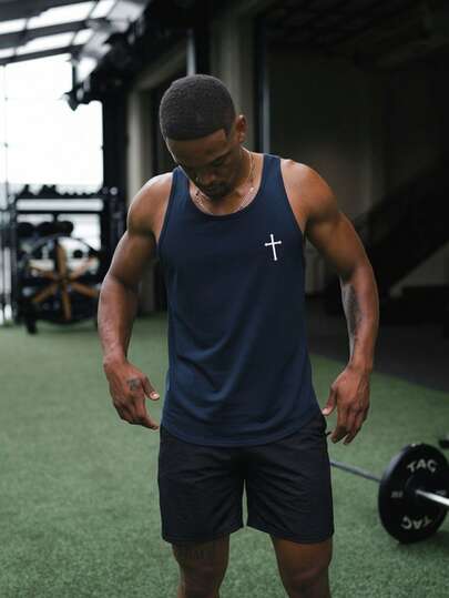 ZYNTH BALENO 男士时尚窄肩印花背心，适合户外运动和健身