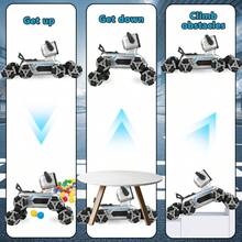 Remote Control Robot Dog Toy Interactive & Smart Dancing To Beat Puppy Robot RC Stunt Dog  With LED Light & Music For Christmas Birthday - Black - View 3