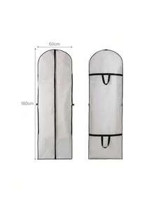 1pc Long Wedding Dress Garment Bag, Bridal Gown Dust Cover Storage Bag - Multicolor - View 7