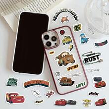 8张汽车贴纸，汽车主题派对礼物，麦昆卡通贴纸，迪伊贴纸，路霸贴纸，谢里夫贴纸，防水贴纸，可用于书籍、日记本、手机壳、笔记本电脑、平板电脑、水瓶等，适合作为节日、生日礼物或奖励贴纸，礼品装饰 - 彩色 - 查看 10