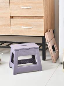 1pc Multifunctional Durable Portable Adjustable PP Stool, Non-Slip Plastic Design, Suitable For Home, Kitchen, Bathroom - Travel And Fishing - Multicolor - View 3