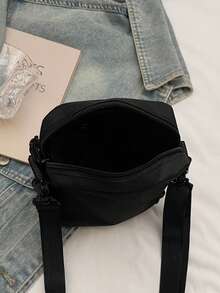 Cartoon Embroidered Backpack, Large Capacity Nylon Student Bookbag, Adjustable Shoulder Straps, Multi-Compartment Zipper Design, Lightweight & Foldable, Classic Cartoon Pattern, Durable & Practical, Suitable For School, Commute, Travel , Valentines Gifts - Multicolor - View 3