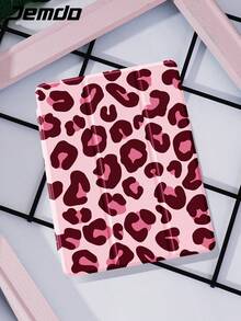 1个粉色豹纹平板电脑保护套，三折支架式保护壳，兼容苹果10.2英寸平板电脑、苹果Pro 2021/2020款、苹果（A16）11英寸第11代/2025款/第10代、三星Galaxy Tab A8 10.5英寸2022款、Matepad 10.4/Tab，防摔，带笔槽，支持睡眠/唤醒功能 - 彩色 - 查看 4