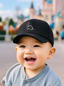 1/3 件装 时尚可爱恐龙刺绣棒球帽 适合男婴女童 柔软可调节遮阳帽 适合春夏季节幼儿男女童 适合日常休闲和派对玩耍 - 彩色 - 查看 3