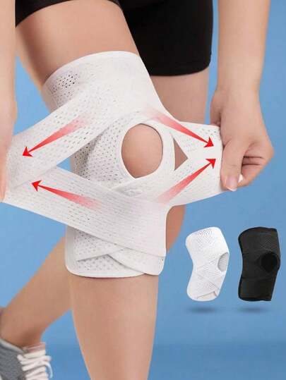 1ชิ้น ปลอกเข่ากันลื่นแบบยืดหยุ่น ระบายอากาศได้ดี สนับเข่ากีฬาแบบยืดหยุ่น ยูนิเซกส์ เหมาะสำหรับฟิตเนส วิ่ง บาสเก็ตบอล และวอลเลย์บอล