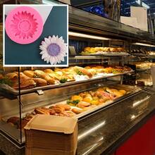 1个向日葵硅胶模具，适用于制作巧克力慕斯、香薰蜡烛和石膏模具 - 粉色 - 查看 6