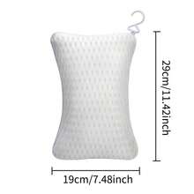 1pc Bone-Shaped Quick-Dry Bath Pillow, 4D Mesh With 2 Suction Cups, Machine Washable, Bathtub Headrest Pillow To Support Head, Neck And Waist - Multicolor - View 12