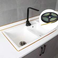 6m PVC Tile Seam Self-Adhesive Sticker, Waterproof & Mildew-Proof For Bathroom, Ceiling Edge Trim - Multicolor - View 10