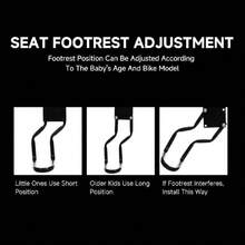 Asiento para Bicicletas para Niños, Asiento de Bicicleta Infantil en Espesor Montado en la Parte Delantera Capacidad de 80 Kg con Reposapiés Ajustable, 80 Kg de Capacidad,39944079 - Multicolor - Ver 6