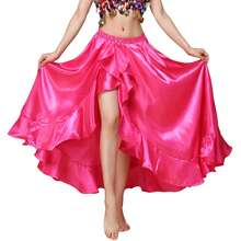 Fashionable Long Dance Dress, Made Of Polyester Fiber, Women's Satin Double Slit Ballet Skirt, Suitable For Belly Dance, Dance, Flamenco Dance And Rock Dance (3 Styles Available) - Multicolor - View 15