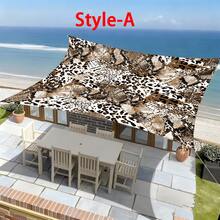 1件装2D数码印花遮阳布，5种不同的抽象豹纹图案，特点包括：印花图案、防风、可拆卸、轻便、半遮阳、防尘、耐用、露营装备、露营必备品 - 彩色 - 查看 26