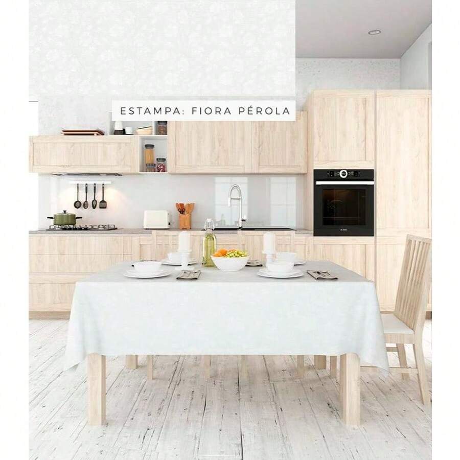 Toalha Plástica De Mesa Térmica 4 Lugares / 1,50m X 1,40m - Parte 3 - FIORA PEROLA - Visão 1