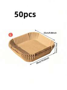 Square Paper Liners For Air Fryer - Non-Stick, Suitable For Baking, Grilling, Microwave Cooking, Easy Cleaning, Healthier Cooking, Paper Material, Fit For Home/Hotel - Multicolor - View 10