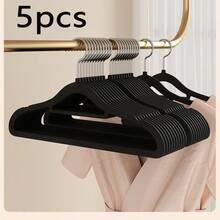1/5/10/20/60/100个装防滑隐形衣物保护套，超薄节省空间设计，适用于衬衫、裤子、连衣裙等各种衣物，是居家衣橱、零售展示衣架的必备之选。纤薄设计，简约收纳架，坚固耐用的塑料衣架，多功能衣架，家居收纳，时尚精品店适用。