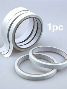 1pc Double-Sided Adhesive High-Viscosity Thin Model Handmade Tape Spring Couplets - Both Sides Have Strong Sponge Coating, Transparent, No Trace Left. Adhesive Tape For Fixing Walls And Pasting Student And Children's Stationery. Ultra-Thin Double-Sided Adhesive Tape. - White - View 12