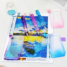 DIY钻石画点钻笔套装，渐变双色漏斗钻石托盘，亚克力粗线笔套装，手工钻石刺绣马赛克装饰工具配件 - 彩色 - 查看 5