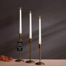 12 Pieces Of 10 Inch Spiral Wax, Non Dripping, Smoke-Free, Odorless, Suitable For Families, Weddings, Parties, Seasonal Celebrations, Emergencies, And Home Decor. Multiple Colors To Choose From, Lovers Can Save And Create A Romantic Atmosphere. - White - View 9