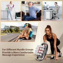 BENBO 16-Head Massage Gun, Back Massage, Muscle Relaxation Massager, Deep High-Frequency Vibration To Relieve Pain, Helps Relieve Muscle Soreness From Fitness And Work, Multiple Colors Available. An Ideal Choice For Office, Gym, Home, Business Travel, Holidays, And A Great Gift For Friends And Family. - Solid Color - View 6