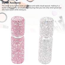 Set Of 2 Refillable 10ml Rhinestone Perfume Atomizers: Mini Travel Atomizer Bottles For Carrying Fragrances. - Multicolor - View 4
