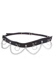 暗黑朋克风腰带 女款嘻哈哥特时尚套装 含连衣裙 JK 夹克装饰腰带 - 彩色 - 查看 8