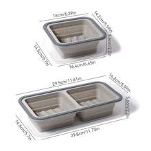 1/2/3/4 Compartment Foldable Silicone Bento Box - Microwave & Oven With Airtight Lid, Suitable For Meals, Soups And Desserts, Space Saving - Multicolor - View 4