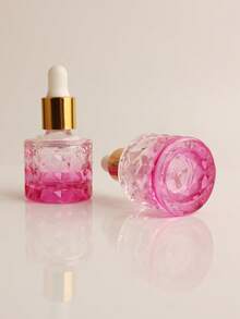 2 piezas/3 piezas/5 piezas/10 piezas/20 piezas Botellas de vidrio con cuentagotas recargables de 10ml para aceites esenciales y perfumes con diseño de piña redonda, mini viales transparentes rosas portátiles para muestras - Multicolor - Ver 21