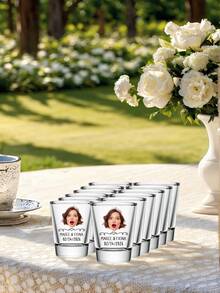1pc/12pcs Personalized Wedding Shot Glass,2oz Glass Material,Custom Photo & Name | Suitable For Bridesmaid Gift,Valentine's Day,Wedding Decor,Birthday Parties,18th Birthday Gifts,Unique Birthday Gift, Photo Keepsake, Fun Birthday Gift,Shot Glass With Face,Shot Glass With Picture, Custom Birthday Shot Glasses, Personalised Gifts And For Groomsmen Gifts - Round Cup - View 16