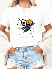 Funny Shiba-Inu T-Shirt With Cryptocurrency Reaching The Moon - White 6 - View 9