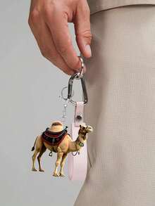 Camel & Rider Acrylic Keychain With 2d Flat, - Arabian Desert Themed Collectible With Interlocking Camel Humps, Arabic Desert Design ,Durable Camel Rider Statues For Backpacks, Bags, Souvenirs,Keychain, Access Card,Perfect Gift For Middle East Culture Gifts,Arab Souvenirs Ramadan, Eid, Valentine's Day, Christmas, Or Thanksgiving. - Multicolor - View 8