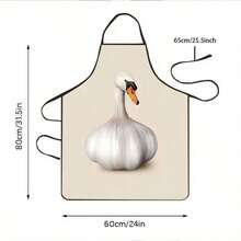 1 st kreativt vitlök, svanformat och bananpåfågelförkläde, roligt djur-, grönsaks- och köksförkläde, matlagningsförkläde, hembakning, kreativ presentförkläde - Multifärgad - Visa 2