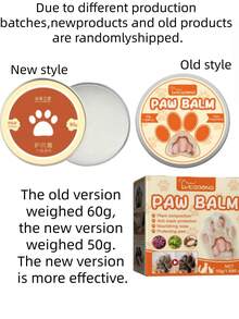 1pc Natural Blueberry Dog Paw Balm - Protects Paws From Hot Surfaces, Moisturizes Dry Paws & Nose, Nourishes Cracked Dog Paws, Blueberry Scented Cream, For Cats & Dogs, Paw Protector (0.53oz). Due To Different Production Batches, New Products And Old Products Are Randomly Shipped. - Multicolor - View 6