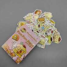 1套/60张 日本卡通人物黄色布丁小狗礼盒，卡通高价值图案，可爱学生帐篷装饰贴纸，ins风，节日礼物，可爱又实惠，营造惊喜感，送给朋友的礼物（随机款式） - 彩色 - 查看 2