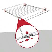 Universal Extendable Adjustable Shelf With Locking Arms For All Oven Cooker And Grill 360mm - 590mm - Silver - View 4