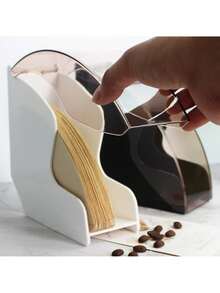 Staubdichte Filterpapierschachtel aus Kunststoff, Filterpapierfach - Kaffeefilter Papier Fächerförmige Filterpapierstaubschutzaufbewahrungsbox Aufbewahrungsregal - Verschiedenfarbig - Übersicht 2