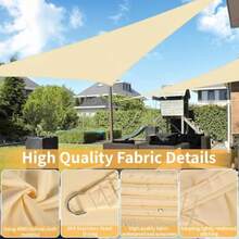 Vela de SombraTriangular 4 x 4 x 4M Malla Sombra para Exteriores - blancocrema - Ver 6