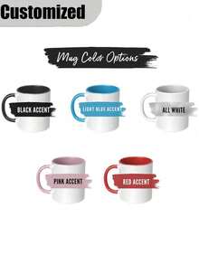11oz Customizable Ceramic Coffee Mug, Personalized Couple Photo Mug, Can Print Your Photos, Text And Logos - Custom Coffee Cup With Your Photos And Text, Funny Gift For Anniversary, Birthday Or Christmas For Boyfriend, Girlfriend, Husband Or Wife - Multicolor - View 10