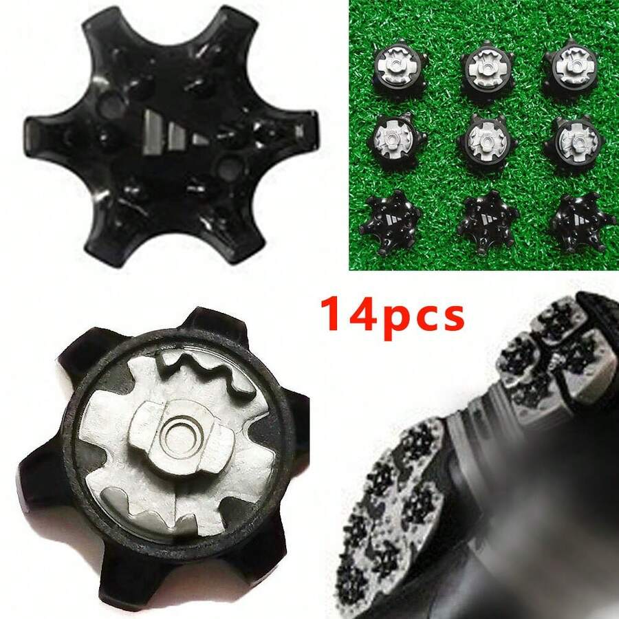 14PCS Sports For Footjoy Replacement Golf Shoes Spikes Pin Soft Fast Twist Studs - Black - View 1