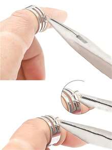 1pc Stainless Steel Easy Open Split Ring Tool, Jewelry Making Tool, Split Ring Opener, Suitable For DIY Jewelry Making - Multicolor - View 2