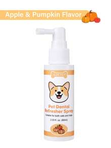 GJYC PET 一喷清新口气！宠物牙齿喷雾，适用于犬猫 - 无需刷牙，4 种口味（牛肉、鸡肉、苹果南瓜、原味）| 有效控制牙菌斑，使用方便，2.03 液盎司