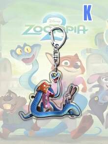 Popular Cartoon Keychain, Nick And Judy Plastic Keychain, Party Favor, Decorative Accessory - Purple - View 21