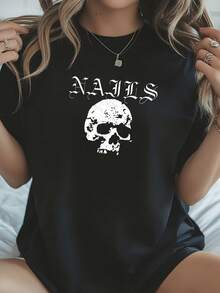 Vintage Short Sleeve T-Shirt With Small Round Neck - Black 3 - View 3