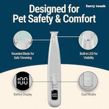 Dog Paw Trimmer - Electric Cordless Pet Clippers For Dogs And Cats - Quiet Dual-Speed Groomer With Pet- Blade For Feet Ears Face - USB-C Rechargeable - With Travel Bag Comb And Brush+FVXCSDS - 白色 - 查看 6