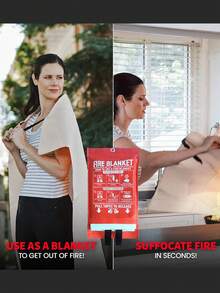 1/2pcs Emergency Fire Blanket - Kitchen Fire Extinguisher, 40" X 40" Fiberglass Home Fire Blanket - A - View 8