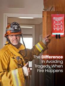 1/2pcs Emergency Fire Blanket - Kitchen Fire Extinguisher, 40" X 40" Fiberglass Home Fire Blanket - A - View 3