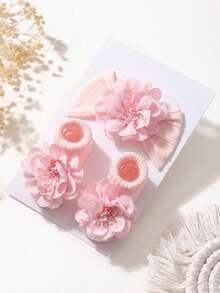 1 قطعة شريط رأس لطيف ولين بألوان الحلوى + زوج واحد من جوارب أطفال لطيفة مانعة للانزلاق بألوان الحلوى للزحف والمشي اليومي، بدون بطاقة ورقية - متعدد الألوان - مشاهدة 13