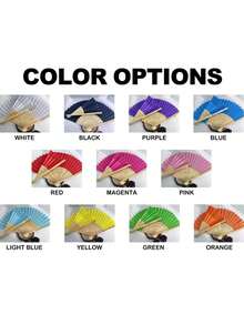 个性化姓名、照片、白色布艺扇子、竹制扇骨婚礼扇、派对礼品手持扇、纸竹个性化手持扇，白色、粉色、黑色可选，适合婚礼、单身派对、女孩节日礼物、婚礼、生日、婴儿派对、新娘等场合。 - 彩色 - 查看 7