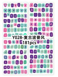 12pcs Vintage Letter Stickers, Small Ransom Letter Stickers, Suitable For Scrapbooking, Diary, Notebook, Laptop, Water Bottle, DIY Crafts, Gifts, Miscellaneous Journal - Multicolor - View 13