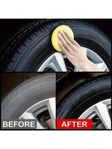 KineShineX Pasta de restauración del interior del automóvil, pulimento para asientos de cuero, salpicadero y consola central, agente de restauración de plástico, encerado y restauración de neumáticos para prevenir el envejecimiento y agrietamiento, realza el brillo y oscurece los neumáticos, kits de herramientas de mantenimiento esenciales para automóviles, piezas de automóvil, regalos navideños - ¡Haz que tu automóvil parezca nuevo! - A - Ver 4