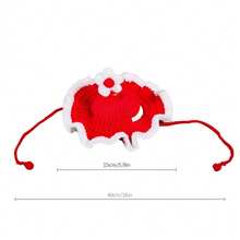 Handmade Knitted Pet Collar & Hat Set, Soft Yarn, Flower Design, Cat & Dog Accessories, Photo Props